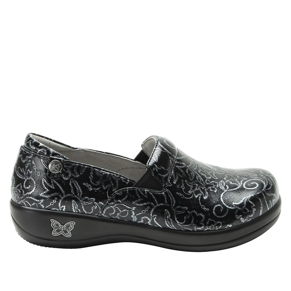 Alegria black patterned clog photo 3