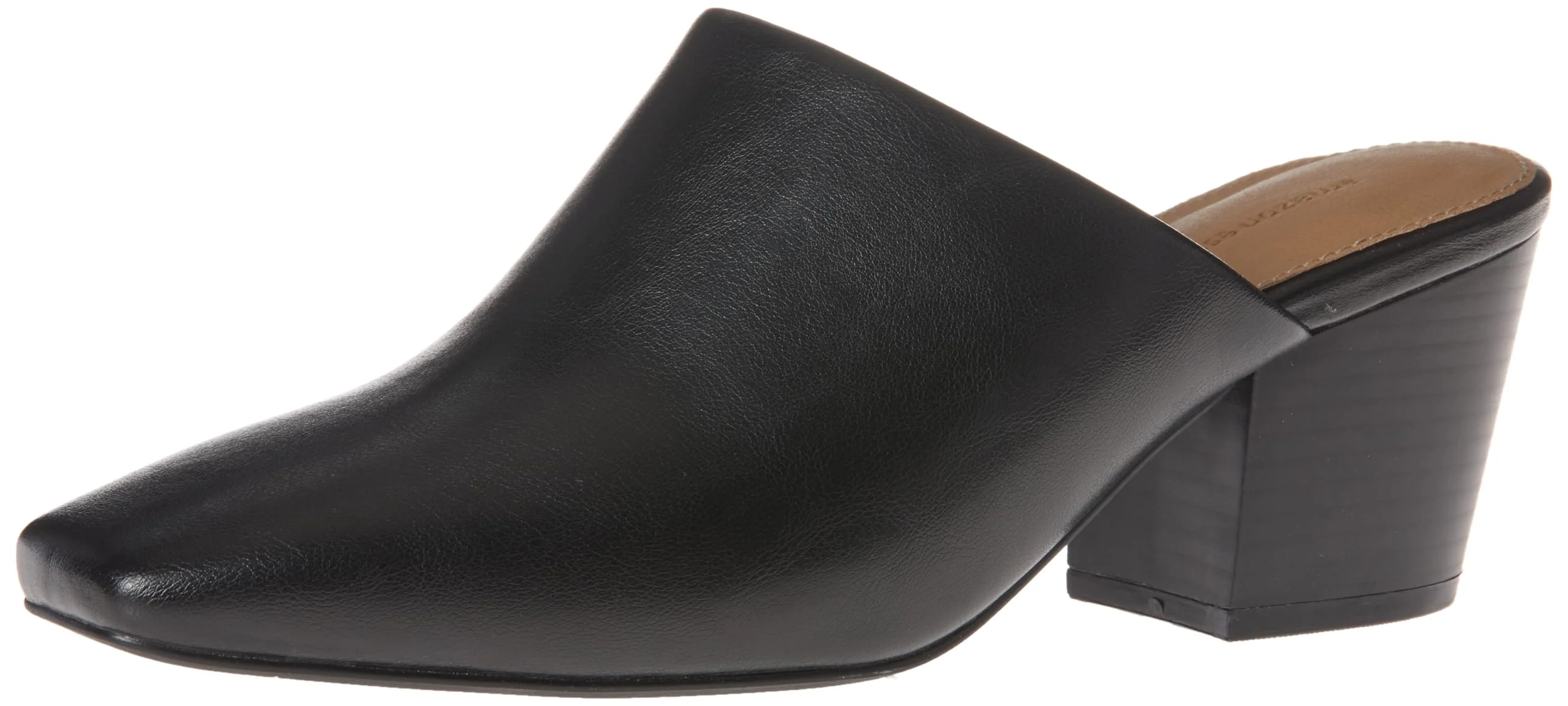 Amazon Essentials black square-toe heeled mule
