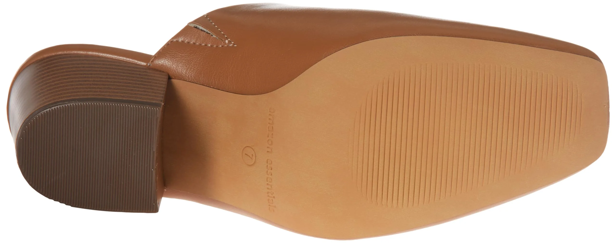 Amazon Essentials tan square-toe heeled mule photo 4