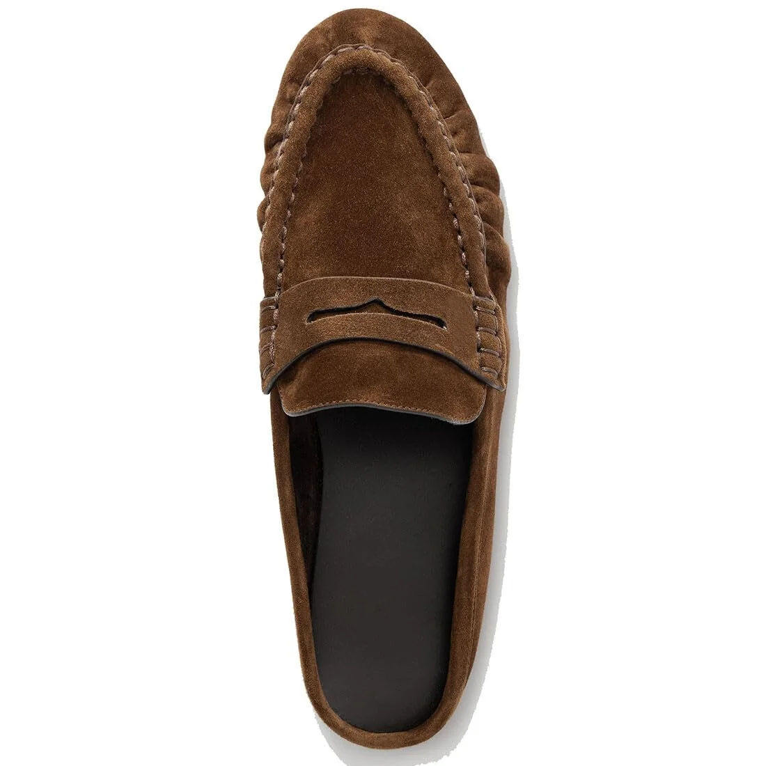 Axellion Dark Brown Suede Loafer Mule photo 4