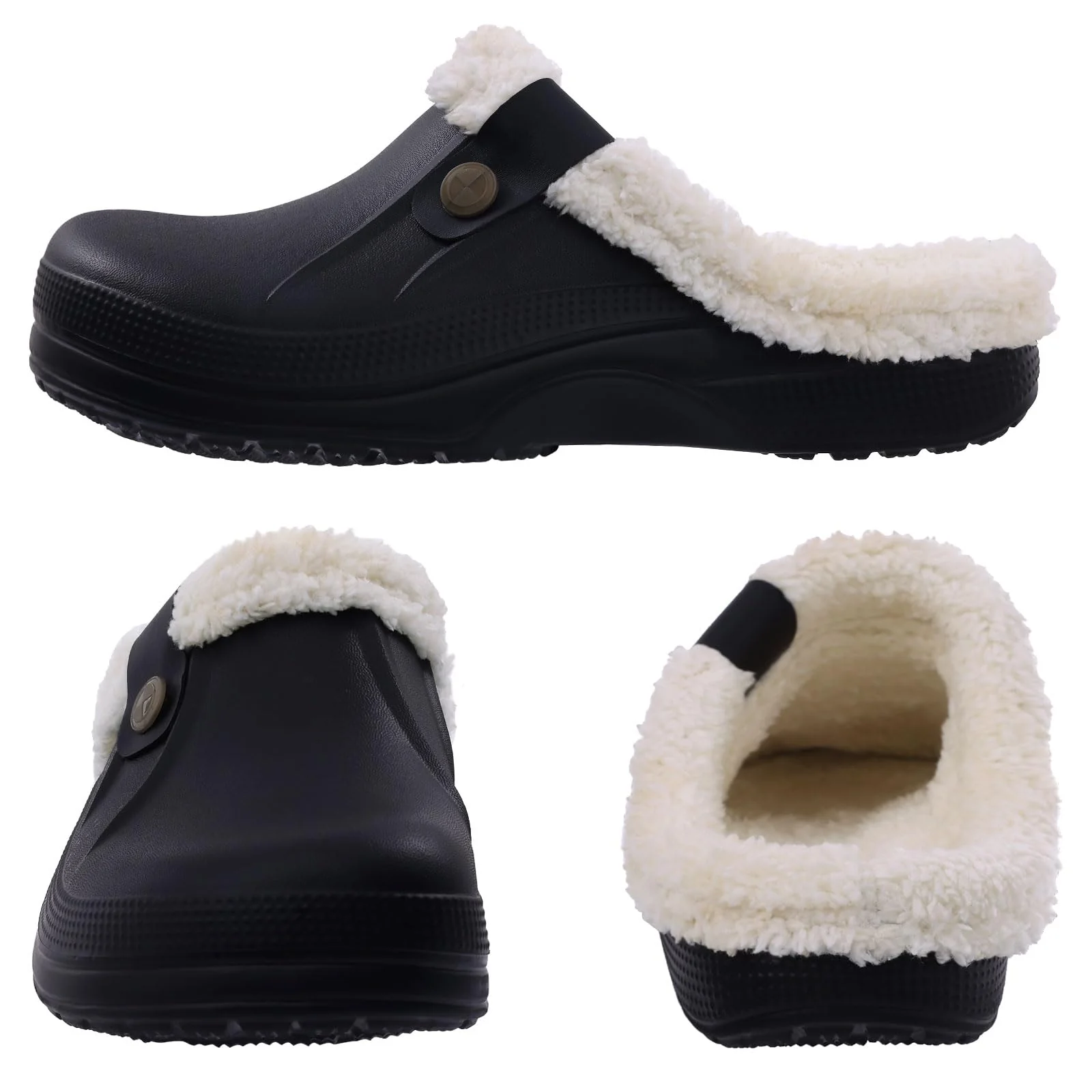 Beslip black fur-lined clog photo 4
