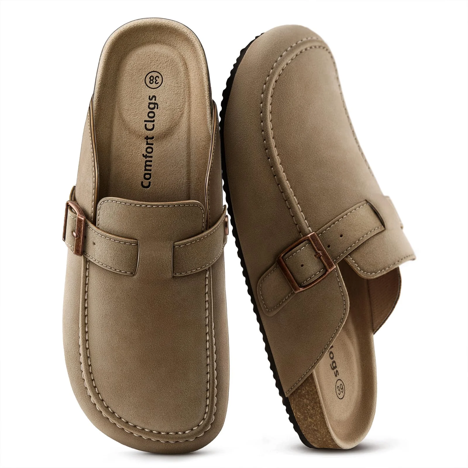 BULLIANT Beige Buckle Mule