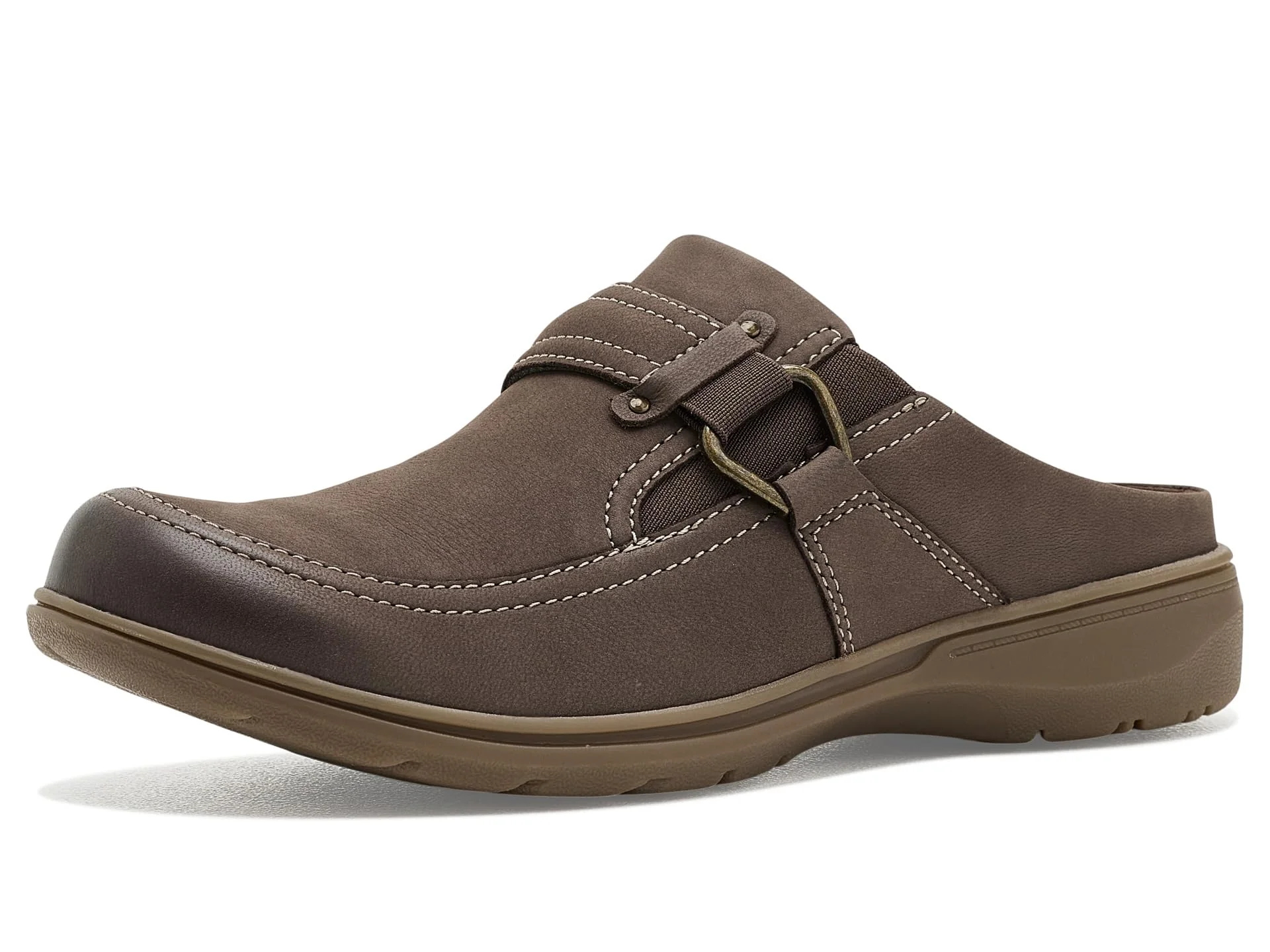 Clarks Brown Suede Loafer Mule