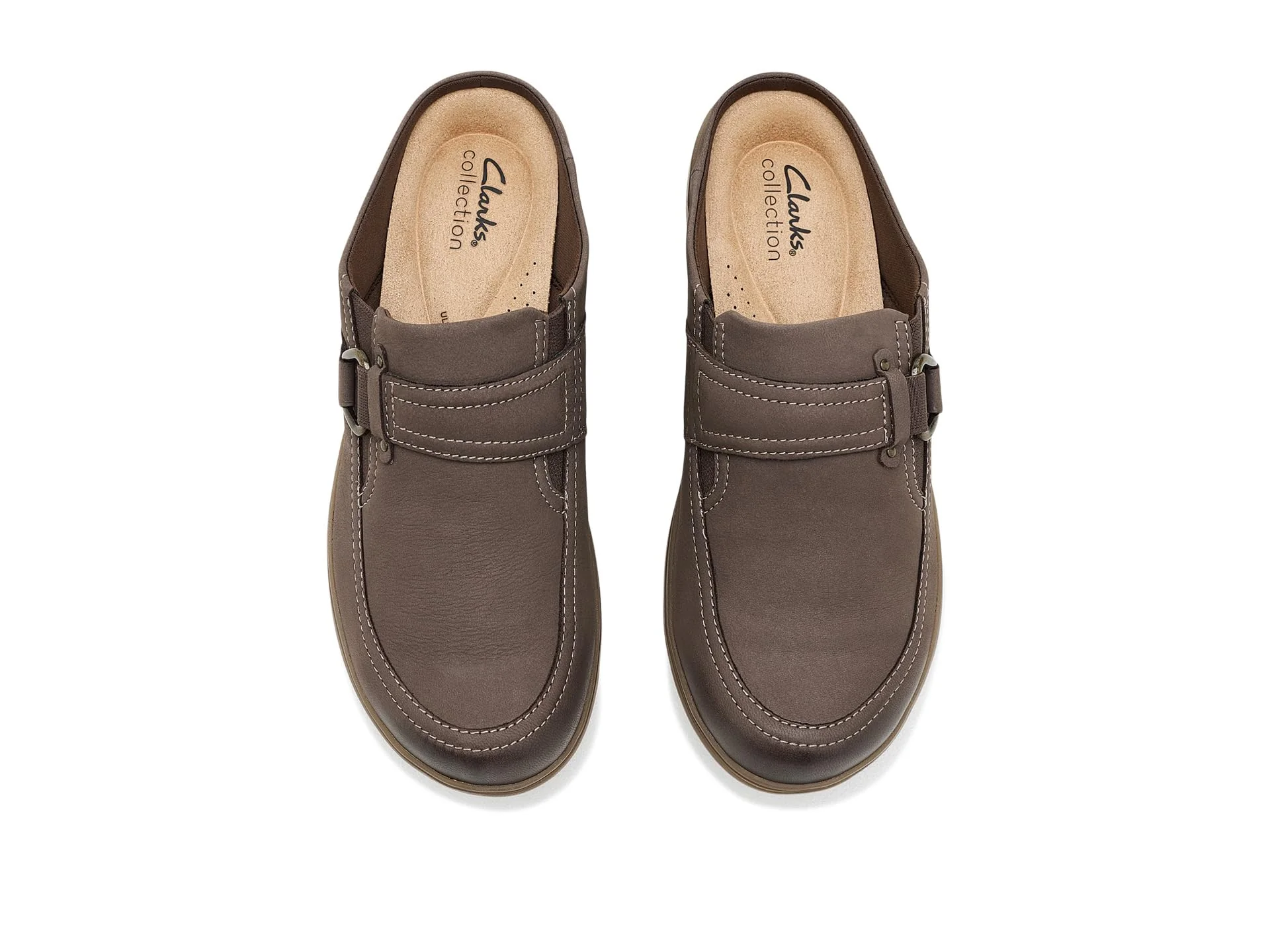 Clarks Brown Suede Loafer Mule photo 2