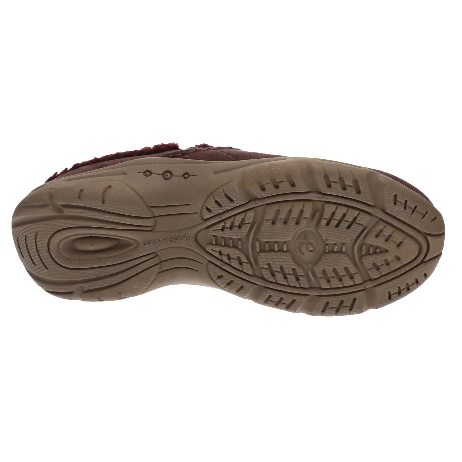 Fur-lined burgundy suede clog photo 3