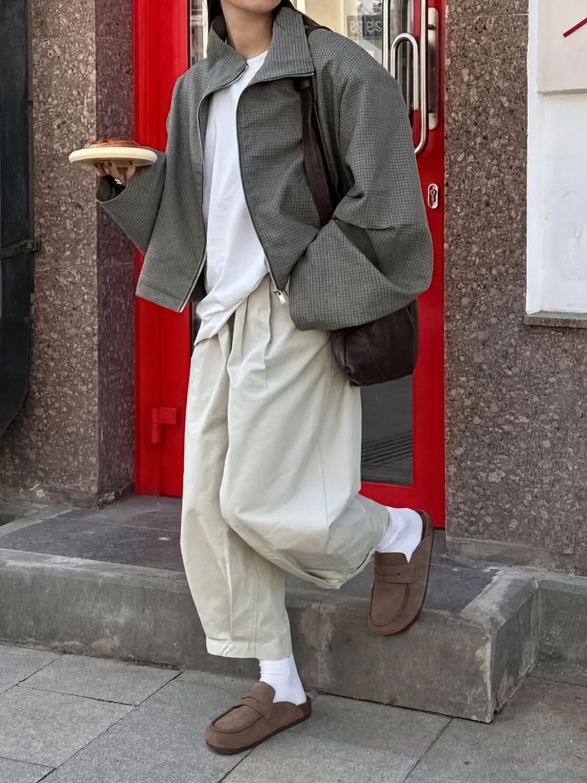 Coutgo Taupe Penny Loafer Mule photo 4