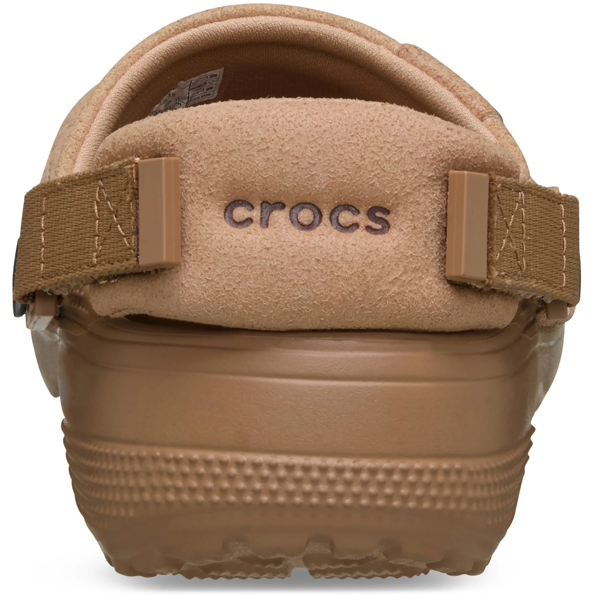 Crocs beige suede heel-strap clog photo 4
