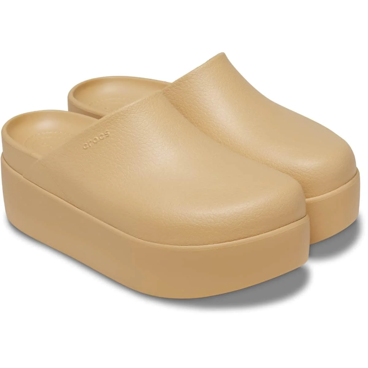 Crocs beige platform clog photo 3