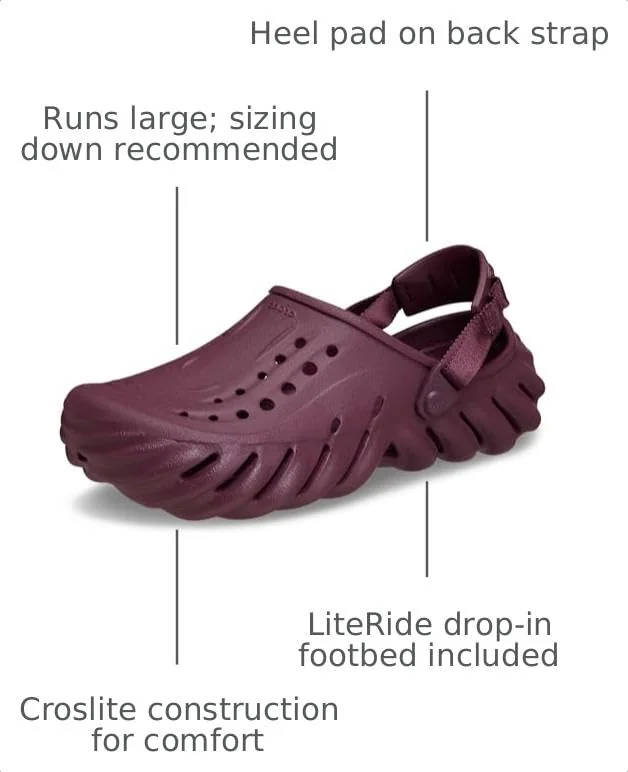 Crocs Burgundy Perforated Slide Clog photo 3