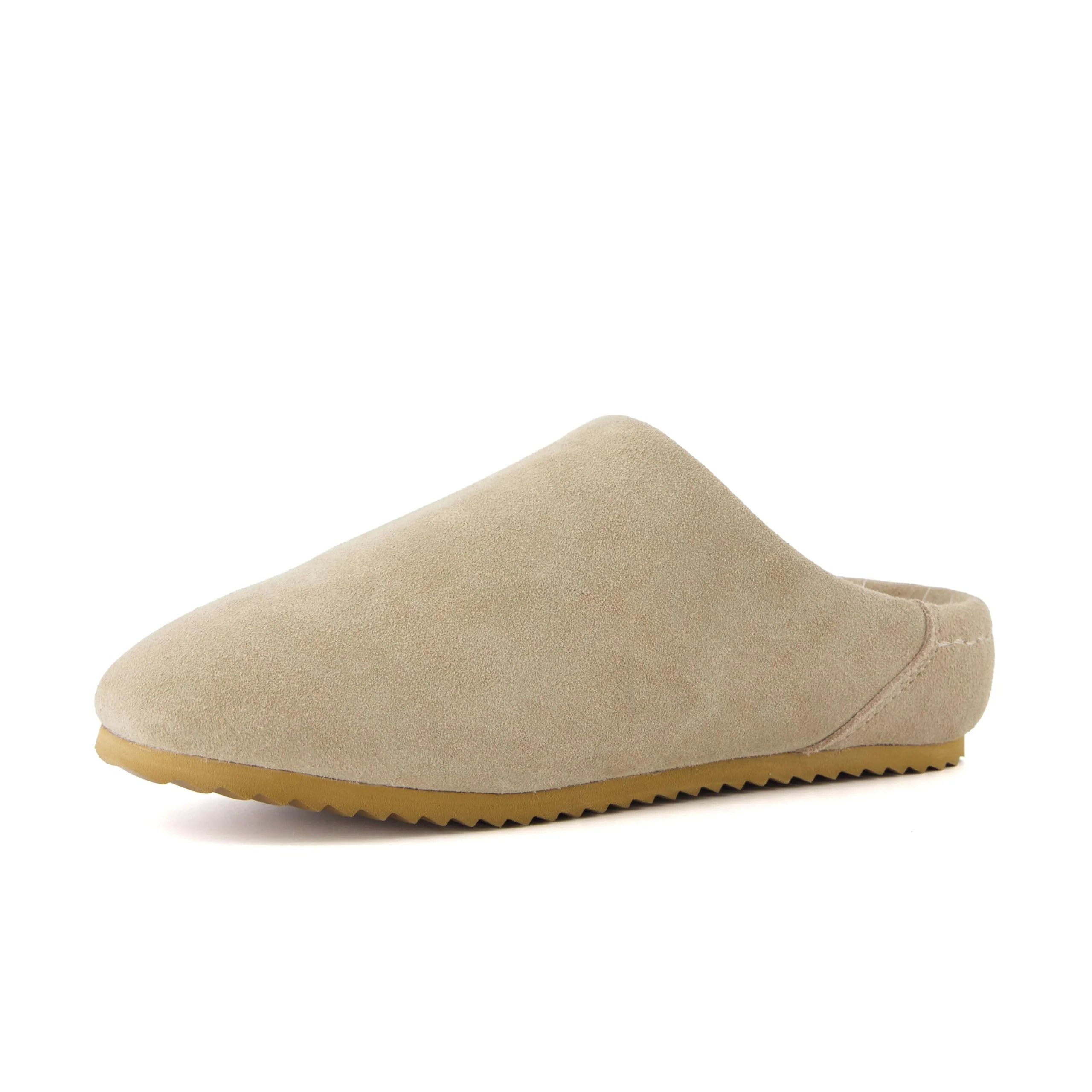 CUSHIONAIRE Beige Fuzzy-Lined Clog