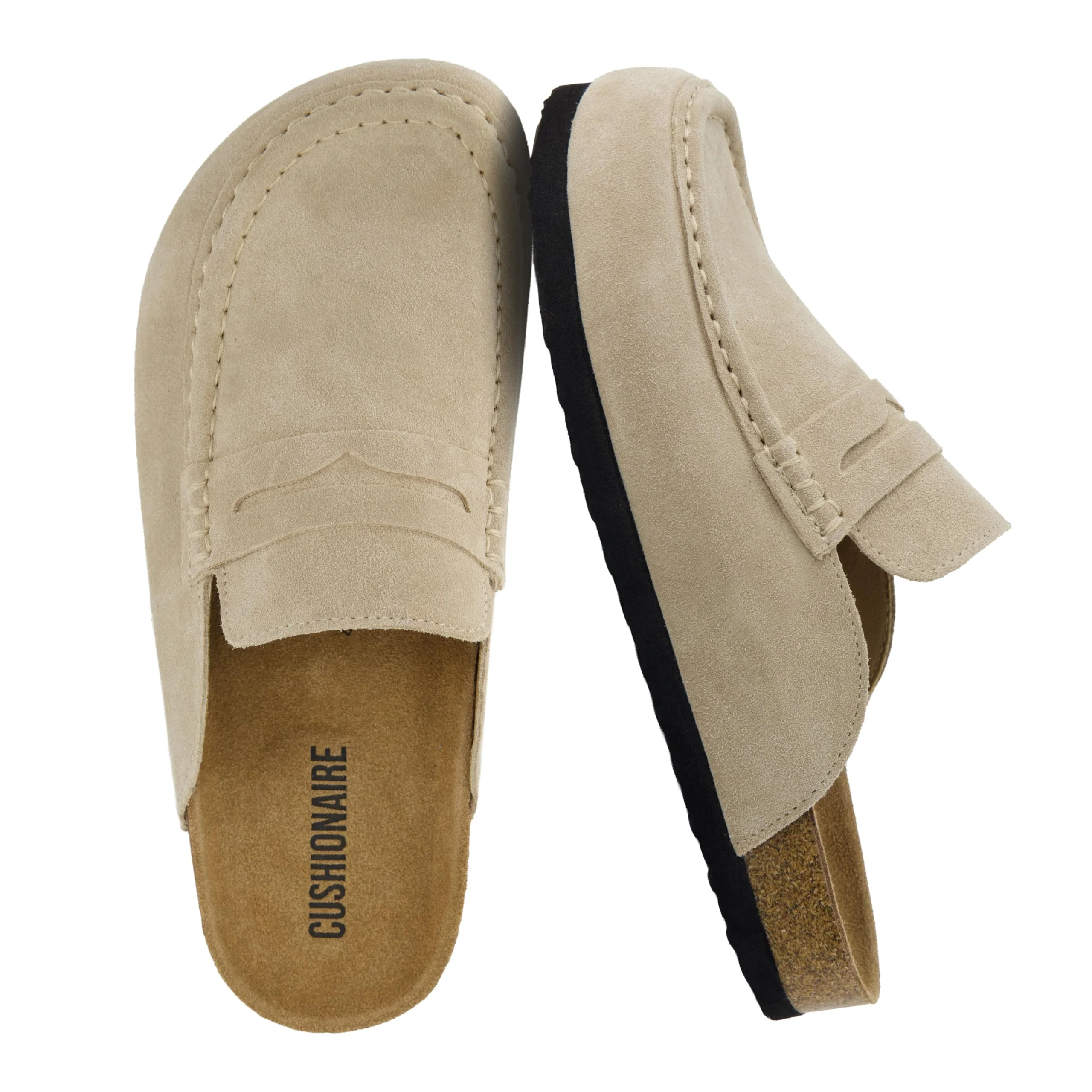 CUSHIONAIRE Beige Loafer Mule