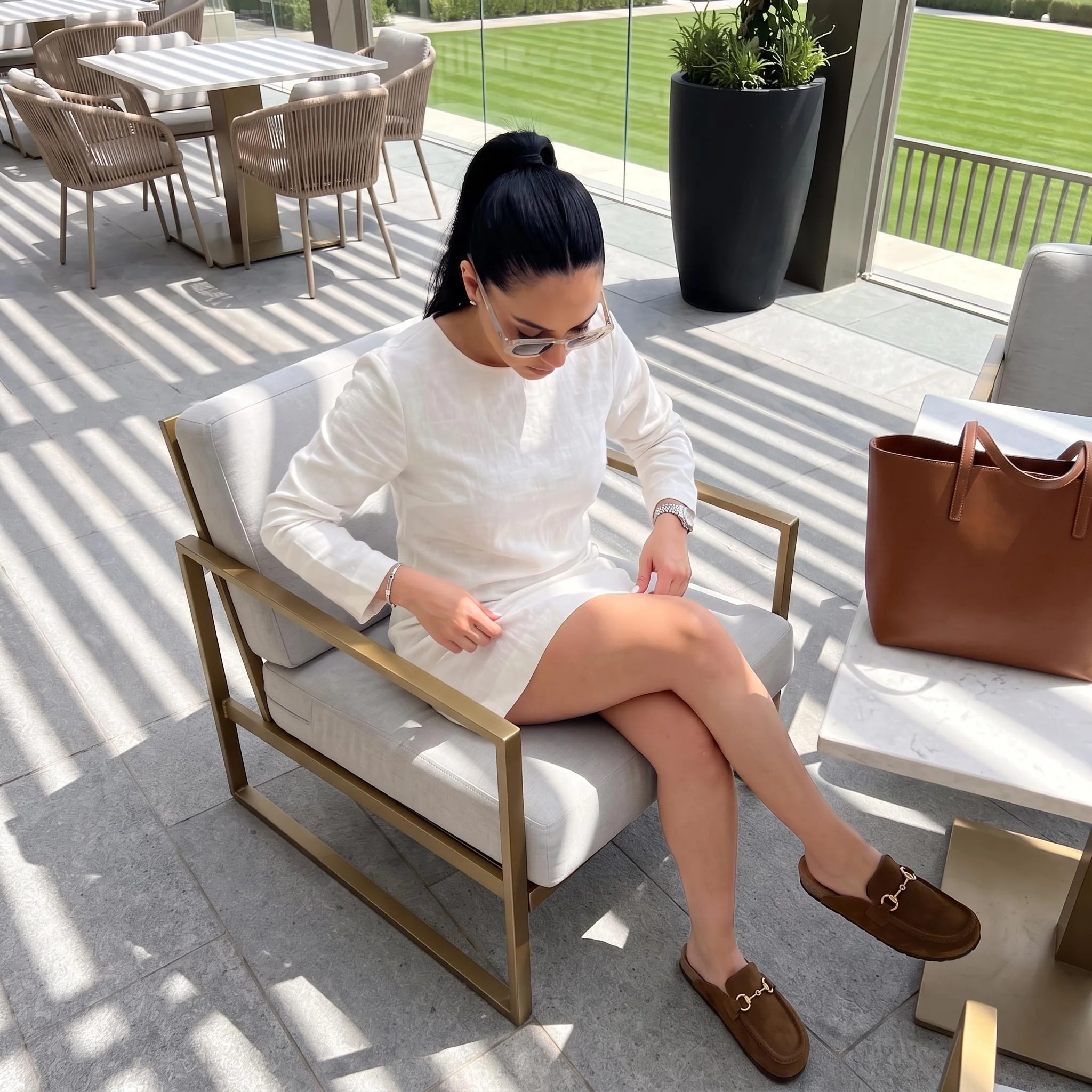 CUSHIONAIRE Brown Suede Bit Mule photo 3