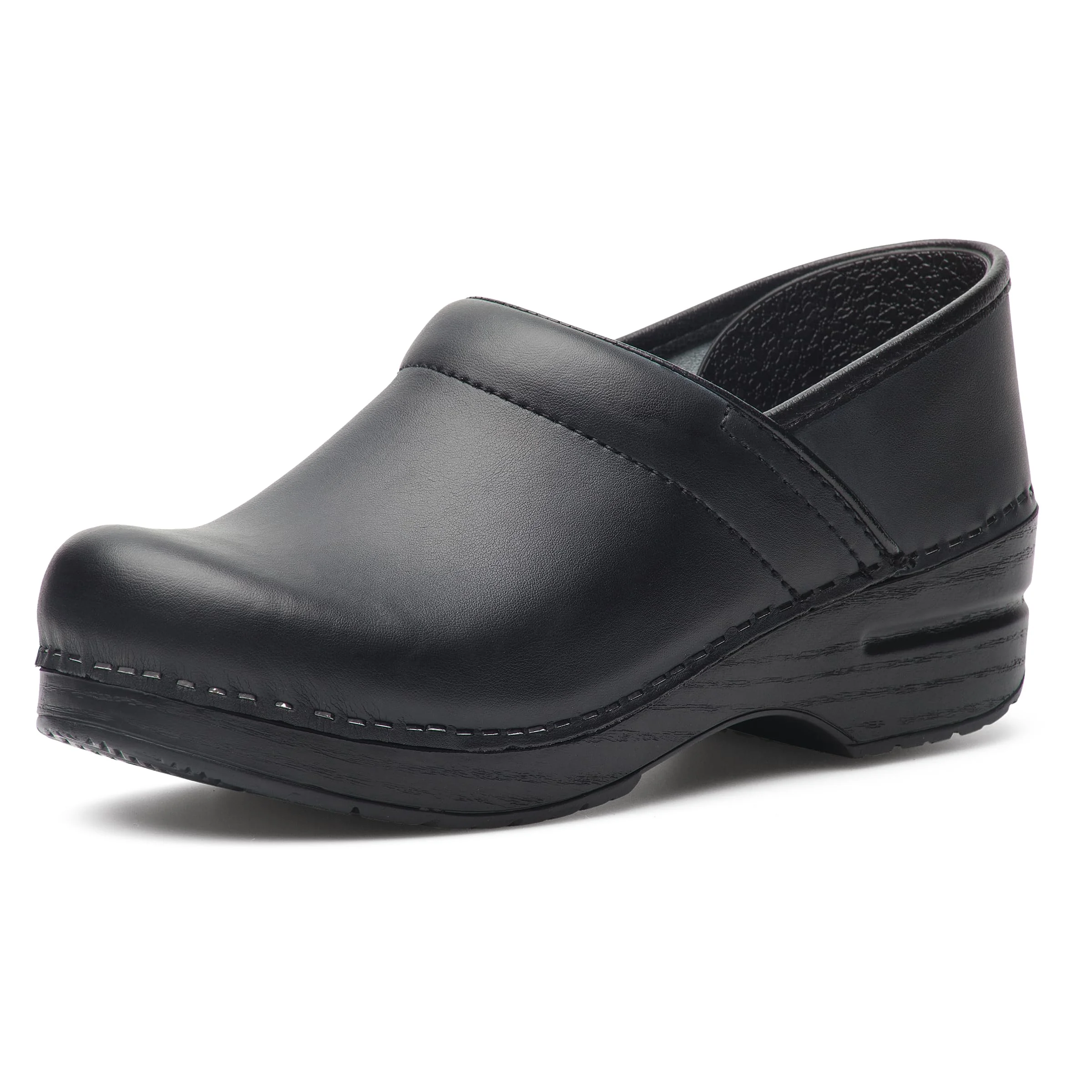 Dansko black leather clog