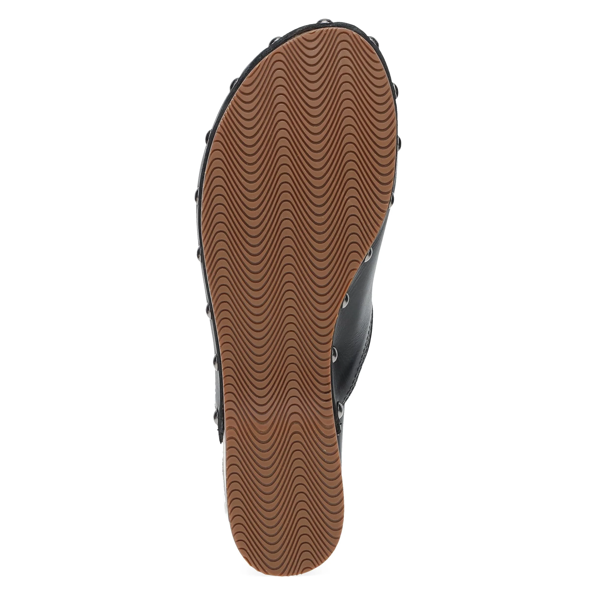 Dansko black leather wooden-heel clog photo 3