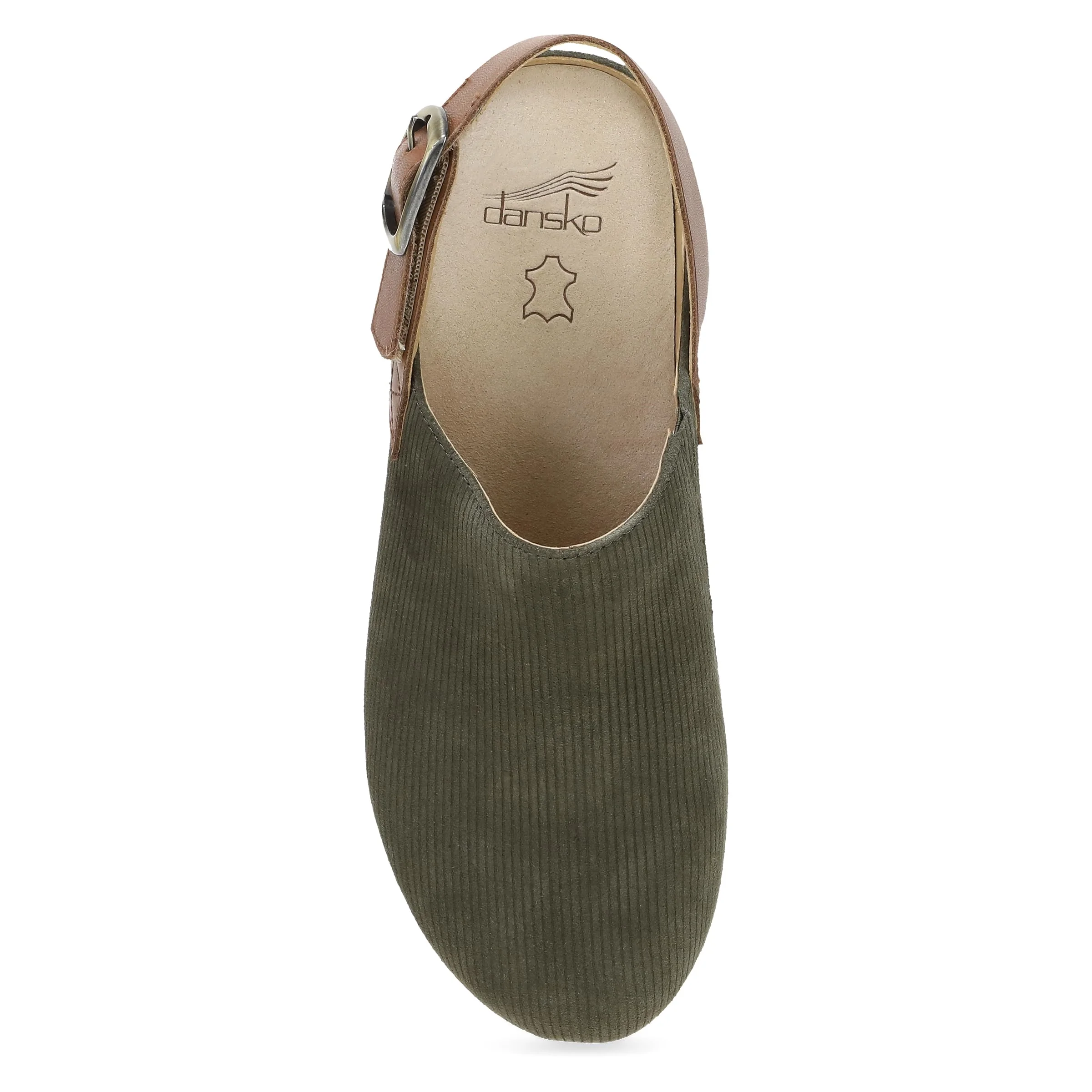 Dansko olive suede buckle clog photo 2