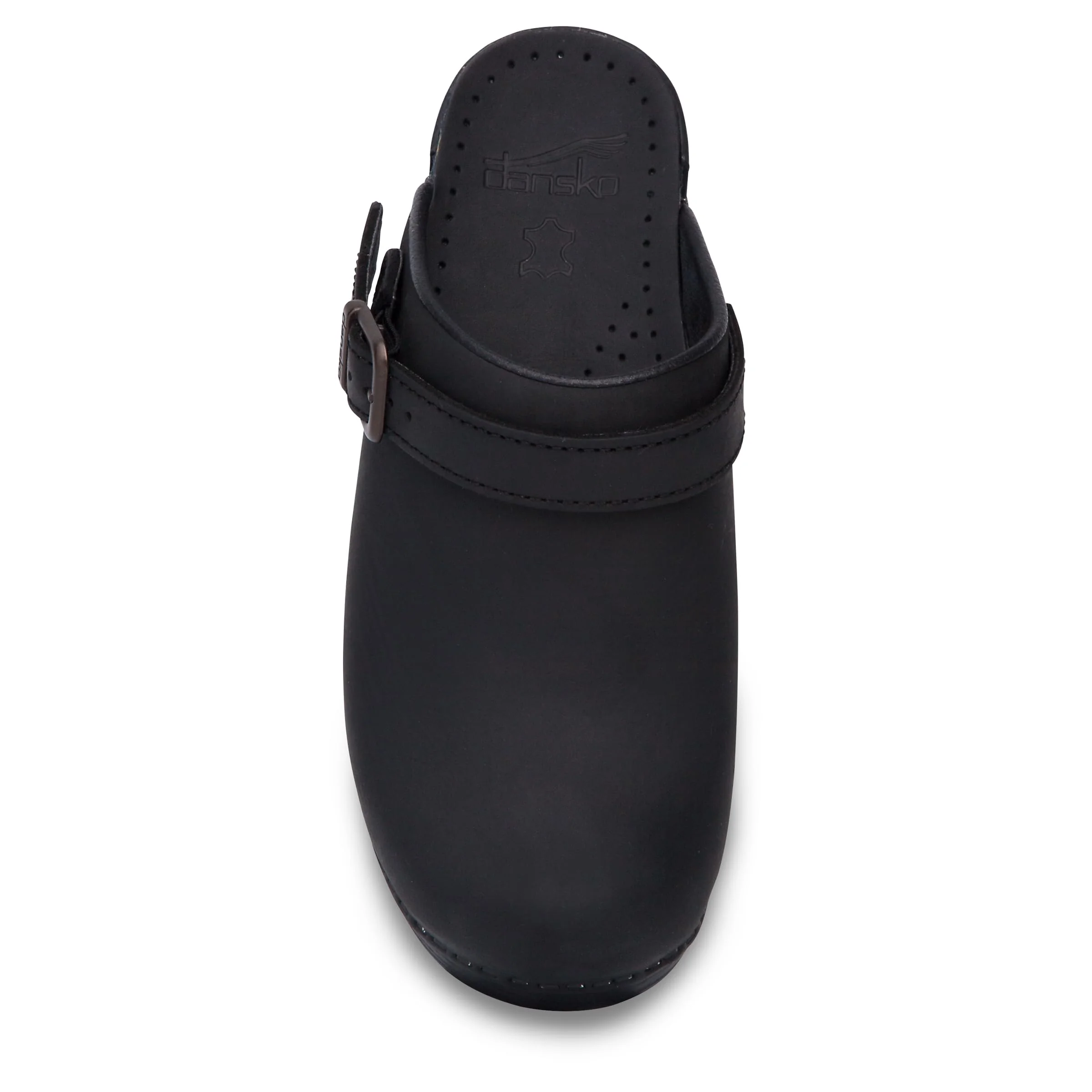 Dansko black leather buckle mule photo 2
