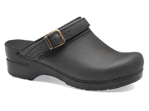 Dansko black leather buckle mule photo 4