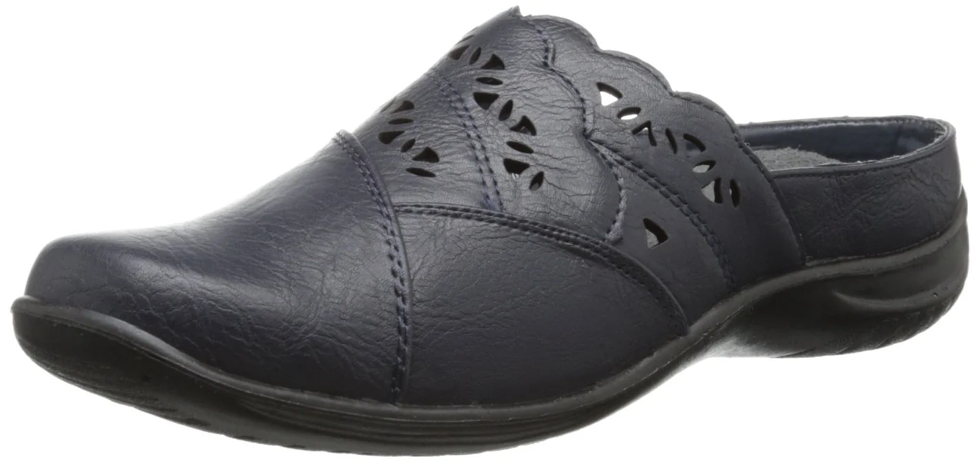 Easy Street navy perforated mule