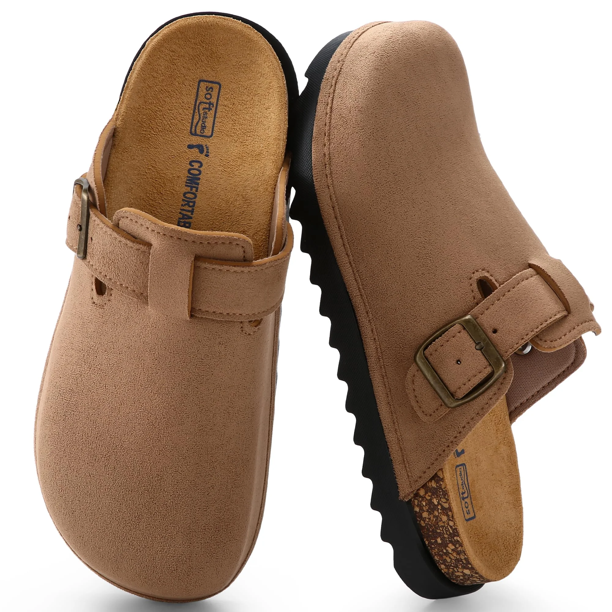Genevese Tan Buckle Clog