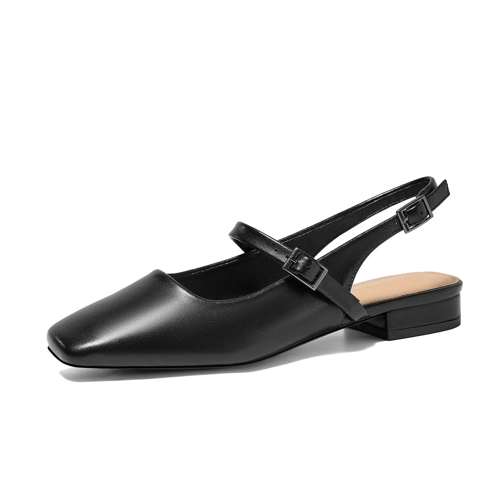 Black Slingback Square-Toe Mule photo 4