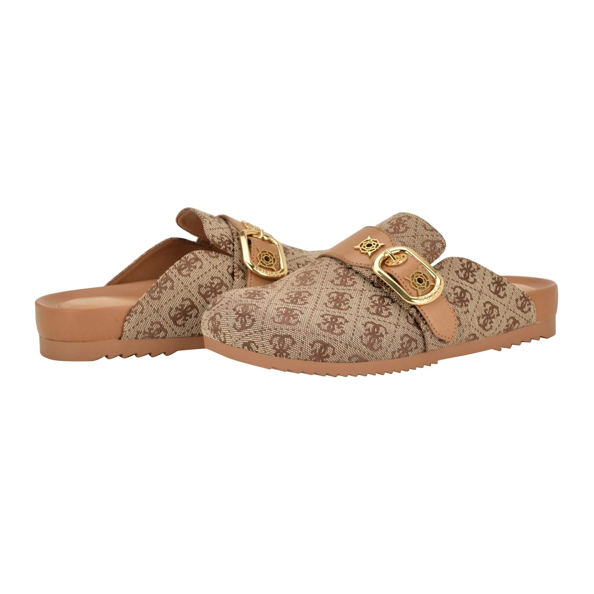 Guess beige monogram buckle clog photo 3