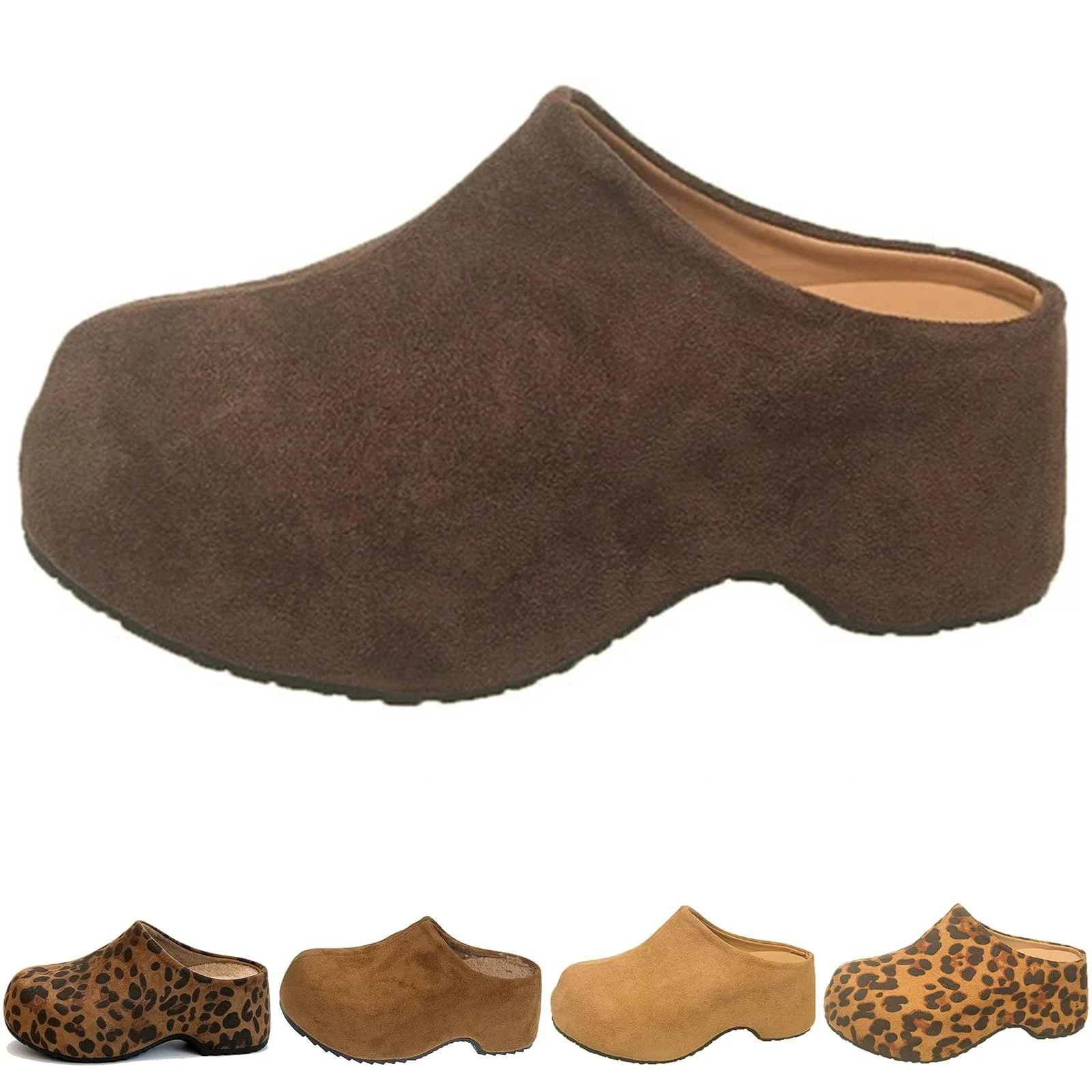 hexnart Dark Brown Platform Clog