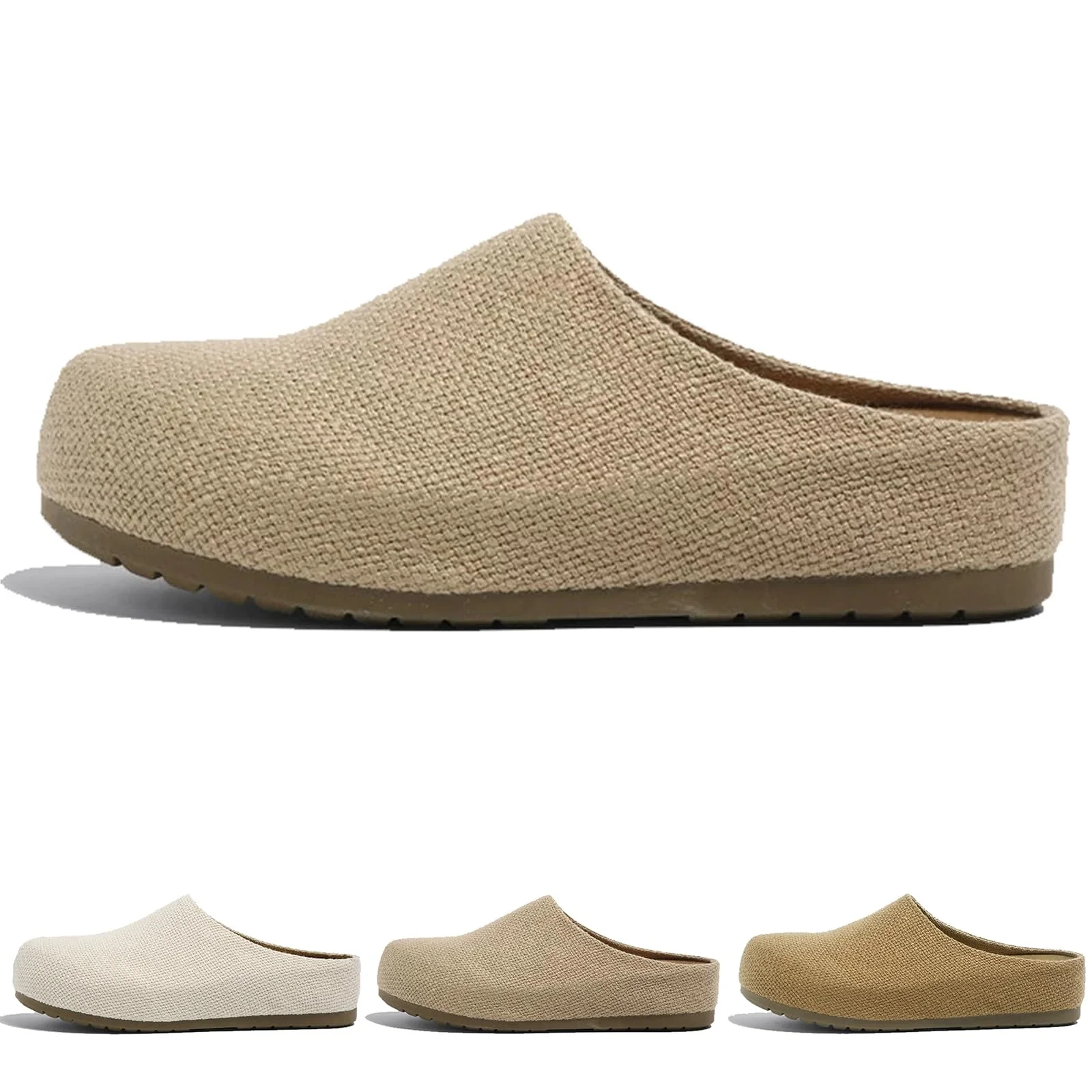 hexnart Beige Slip-On Mule