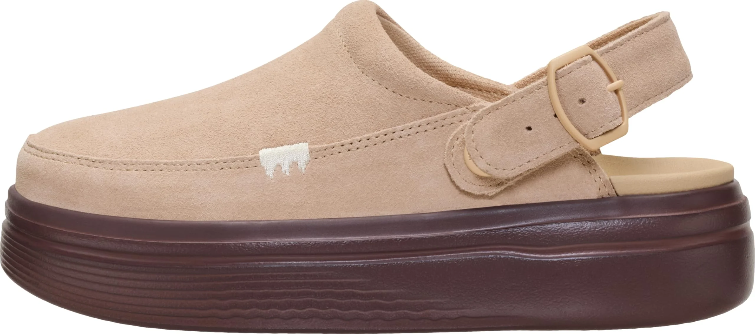 HEYDUDE Beige Platform Clog