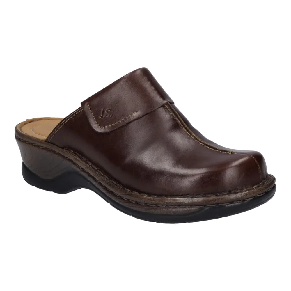 Josef Seibel brown leather mule photo 2