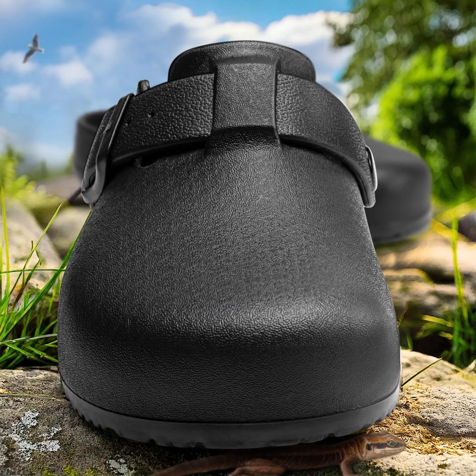 KEMISANT black leather clog photo 3