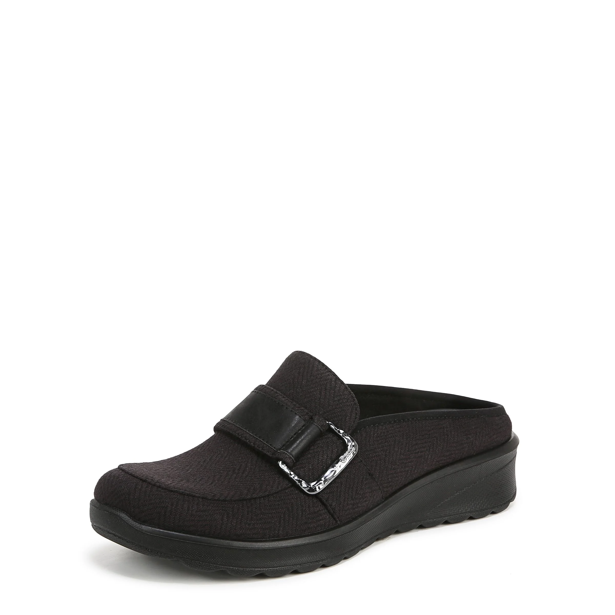 BZees black buckle mule