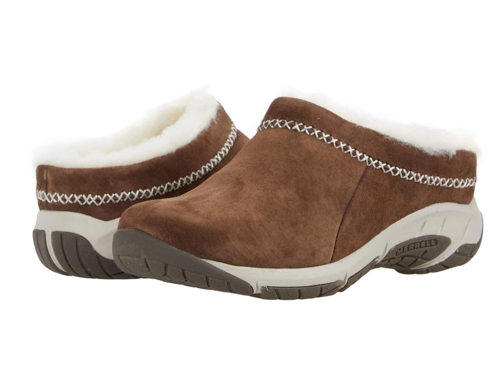 Merrell brown suede slip-on shoe photo 2