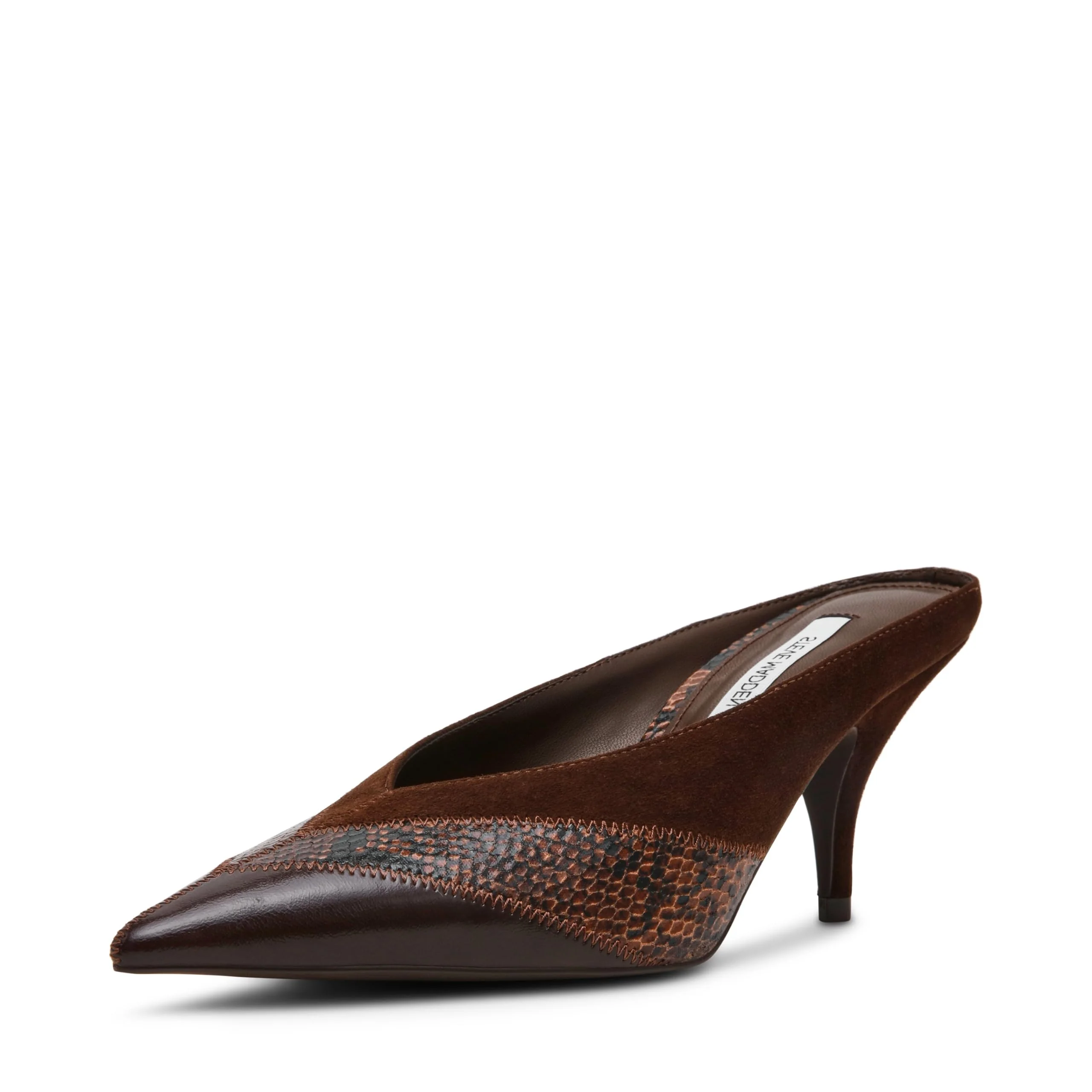 Steve Madden Brown Pointed Heeled Mule