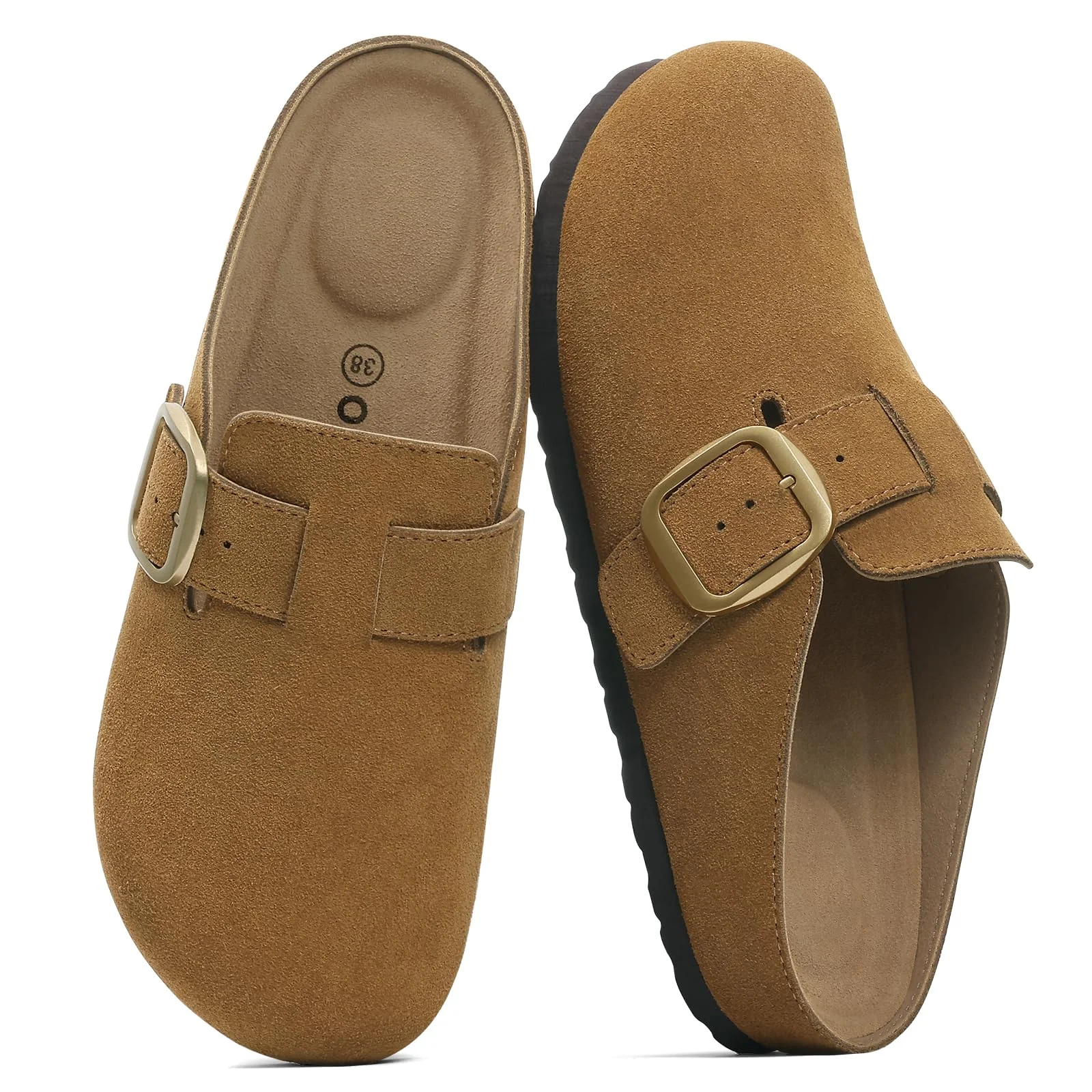 ODOLY Tan Buckle Clog
