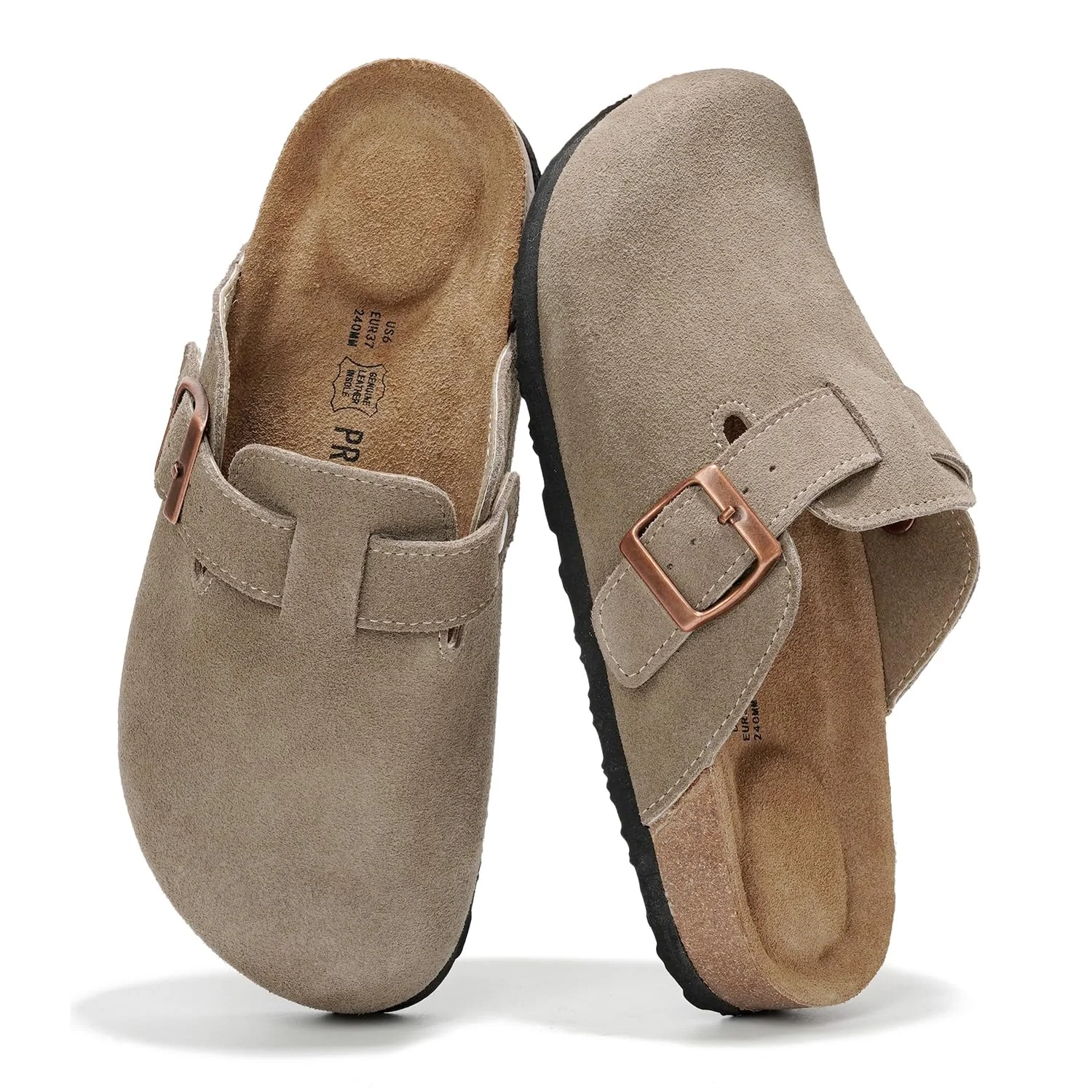 Project Cloud beige buckle clog