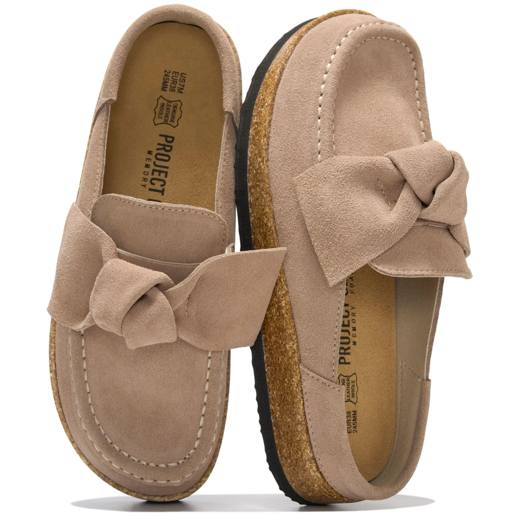 Project Cloud Beige Bow Clog