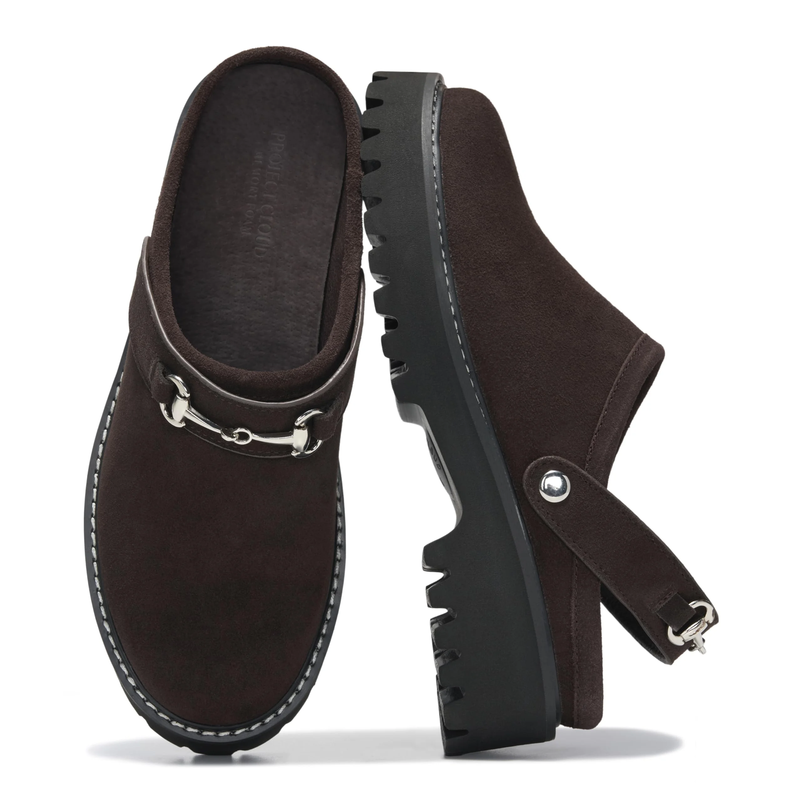 Project Cloud Dark Brown Chunky Clog