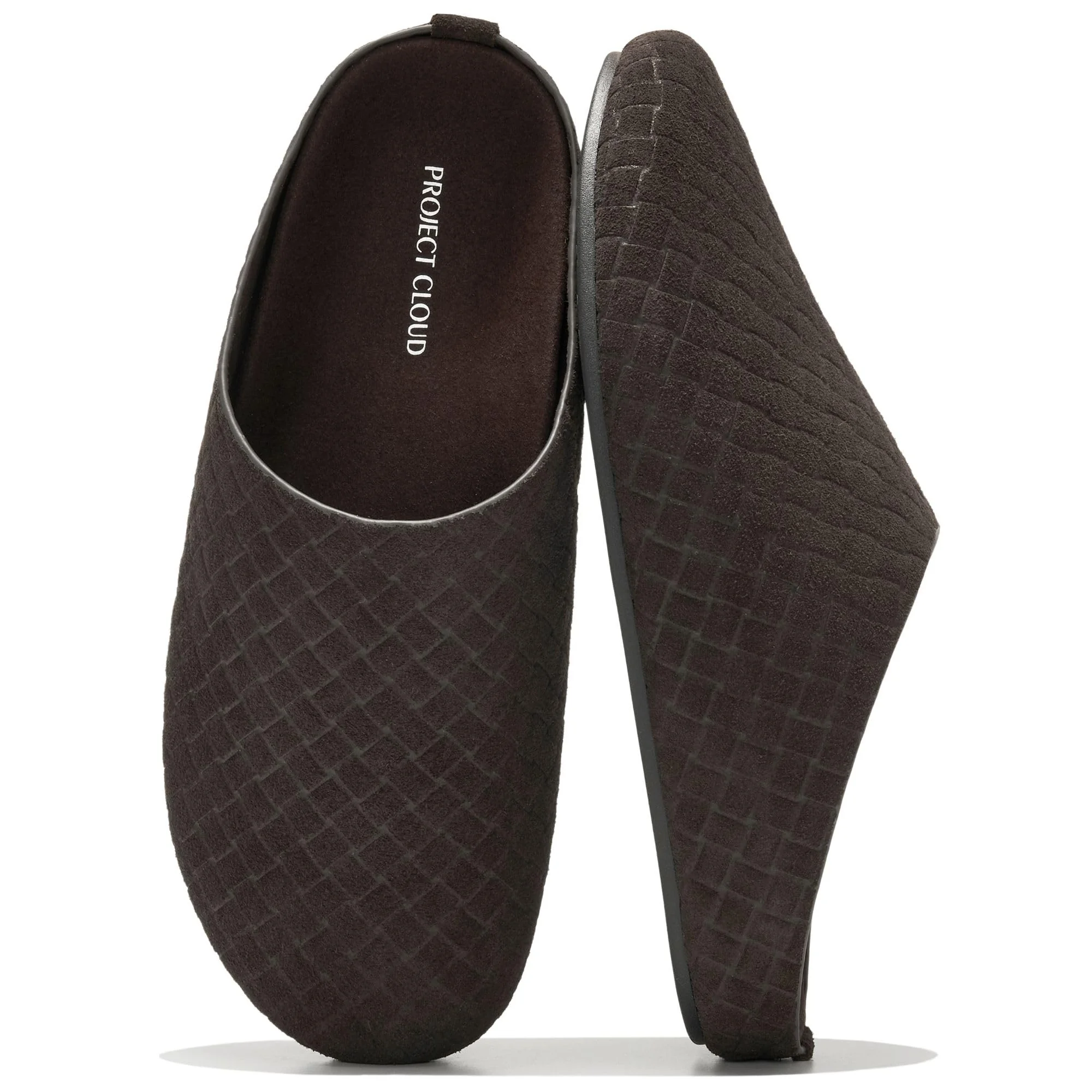 Project Cloud Dark Brown Quilted Clog