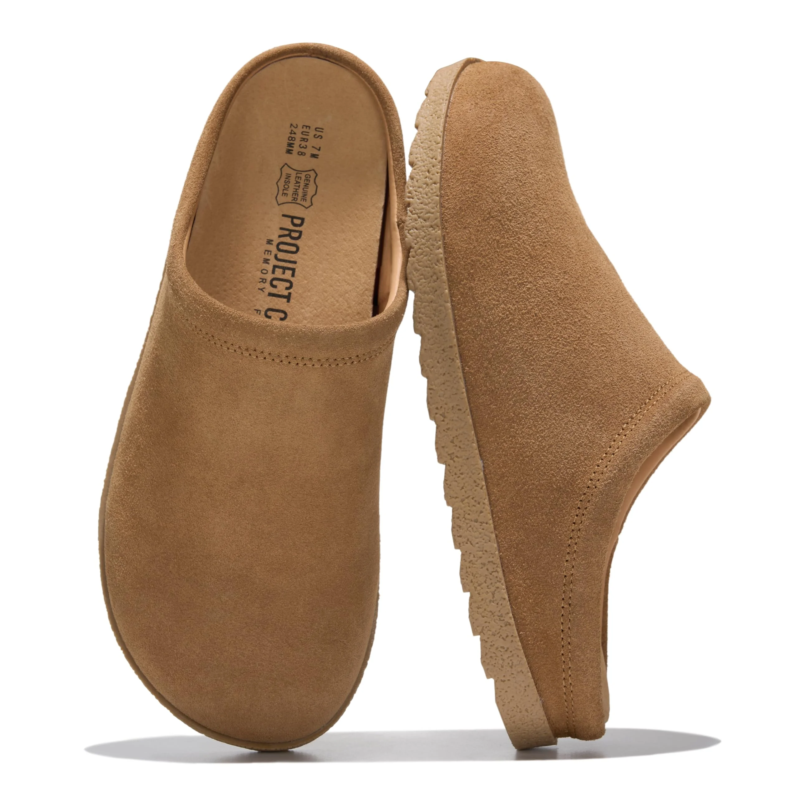 Project Cloud Tan Suede Clog