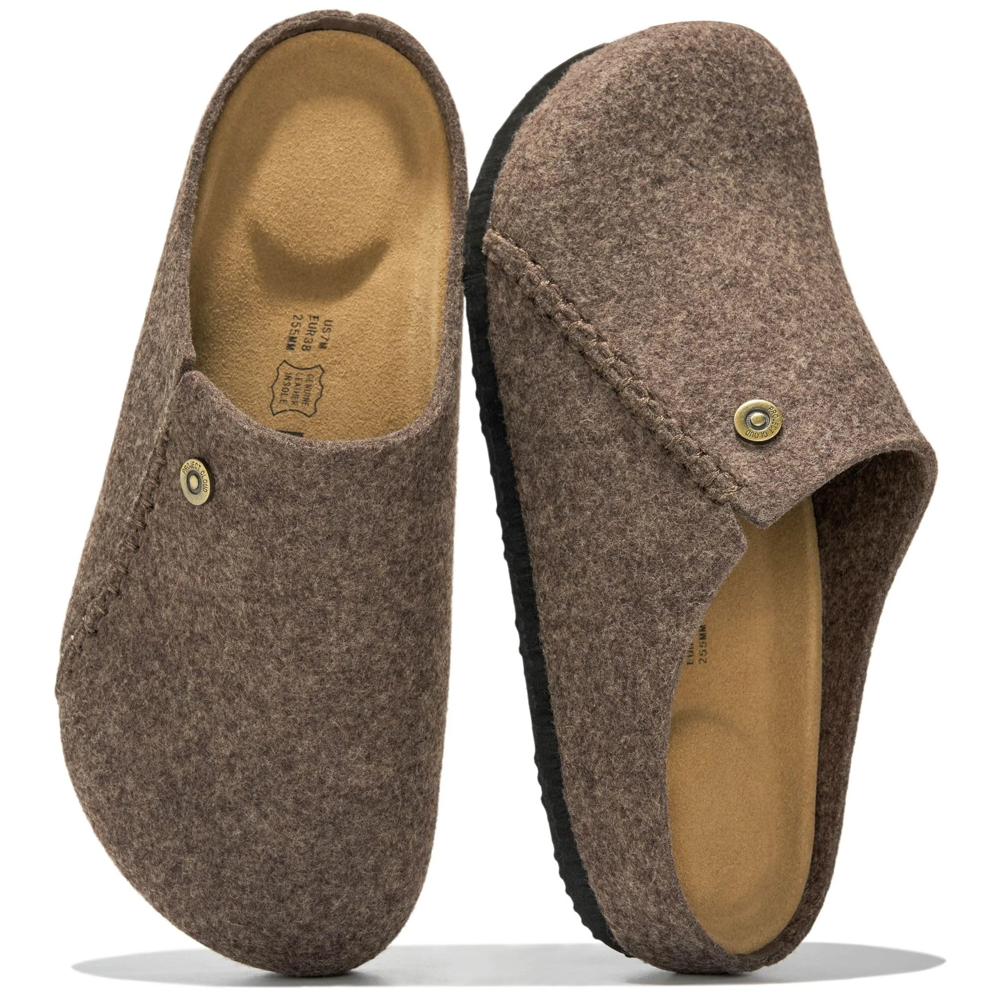 Project Cloud Taupe Felt Clog