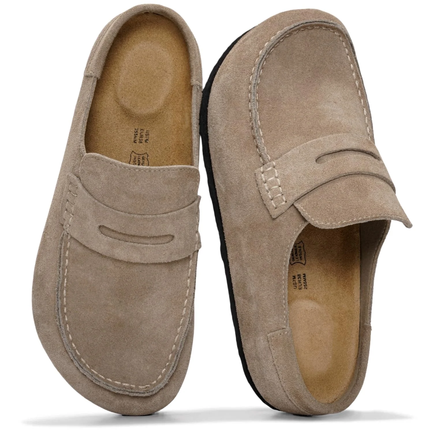 Project Cloud Beige Suede Loafer Mule