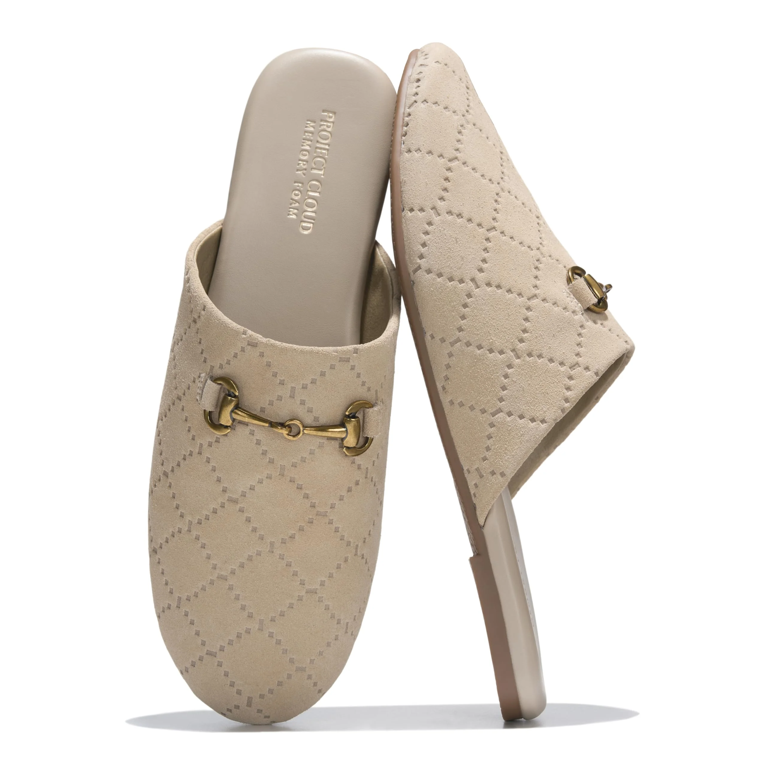 Project Cloud Beige Quilted Mule