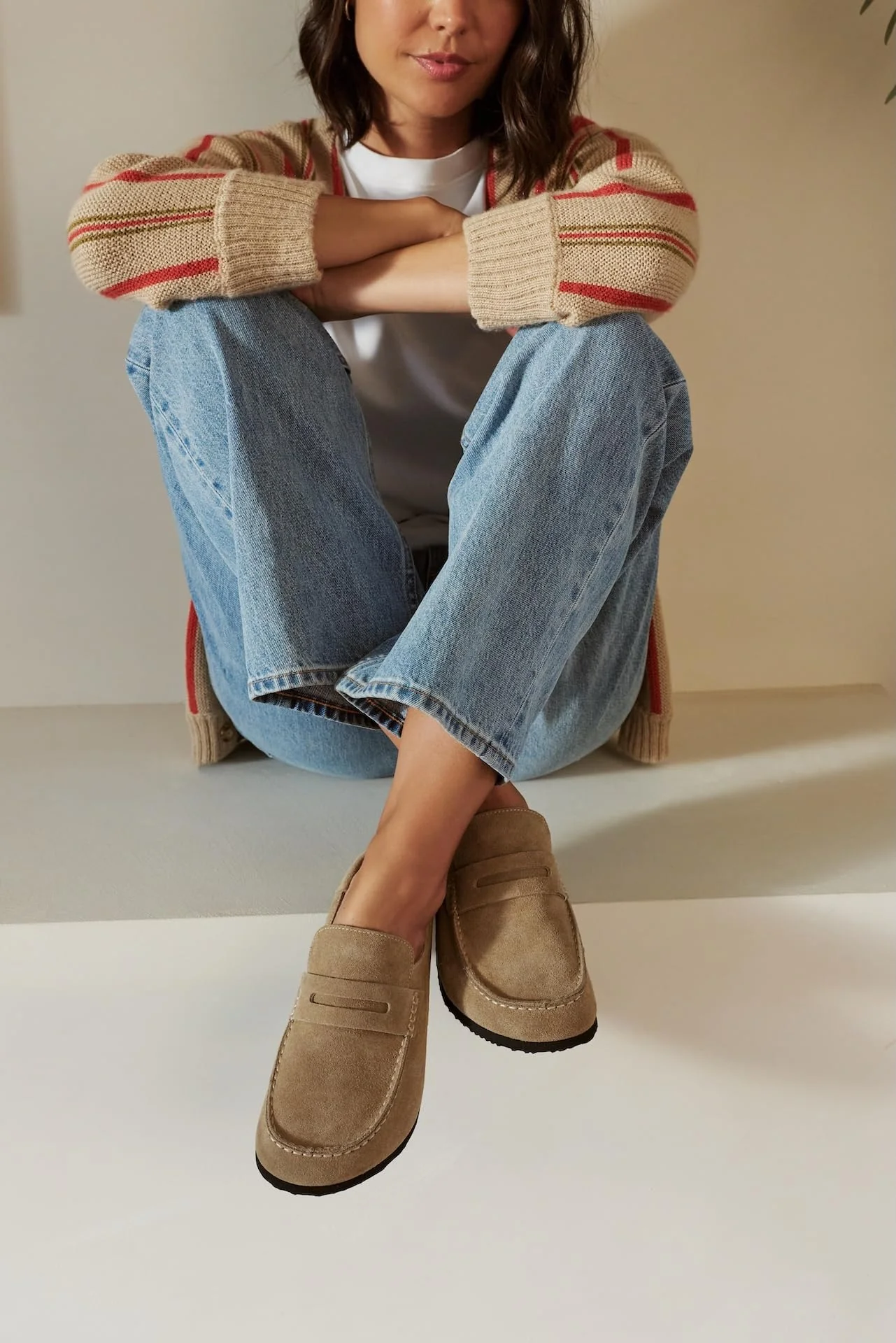 Project Cloud Beige Suede Loafer Mule photo 2