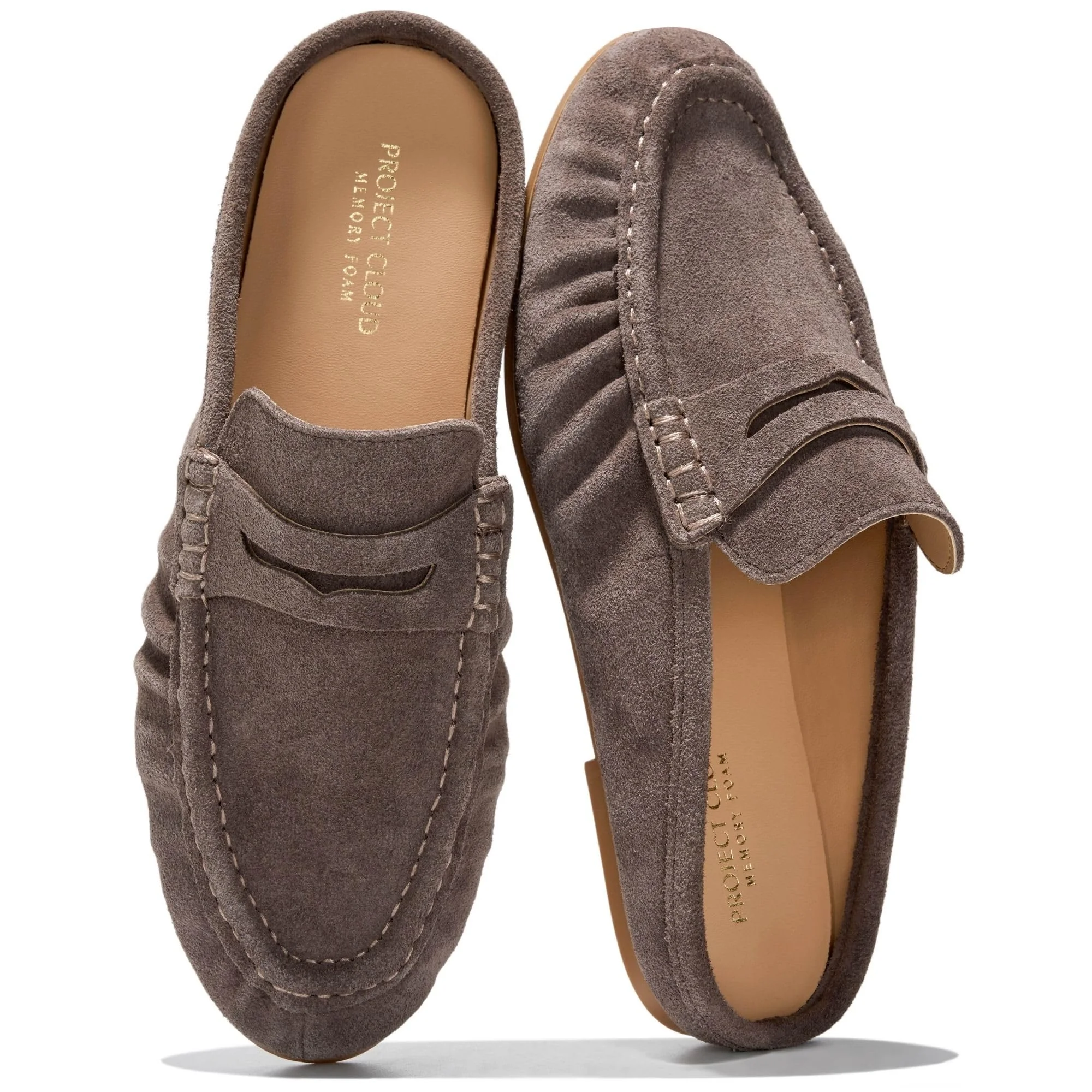 Project Cloud Grey Penny Loafer Mule