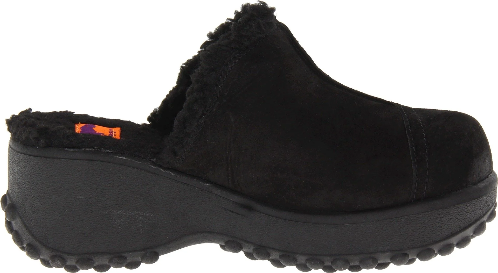 Rocket Dog black fur-trim clog photo 3