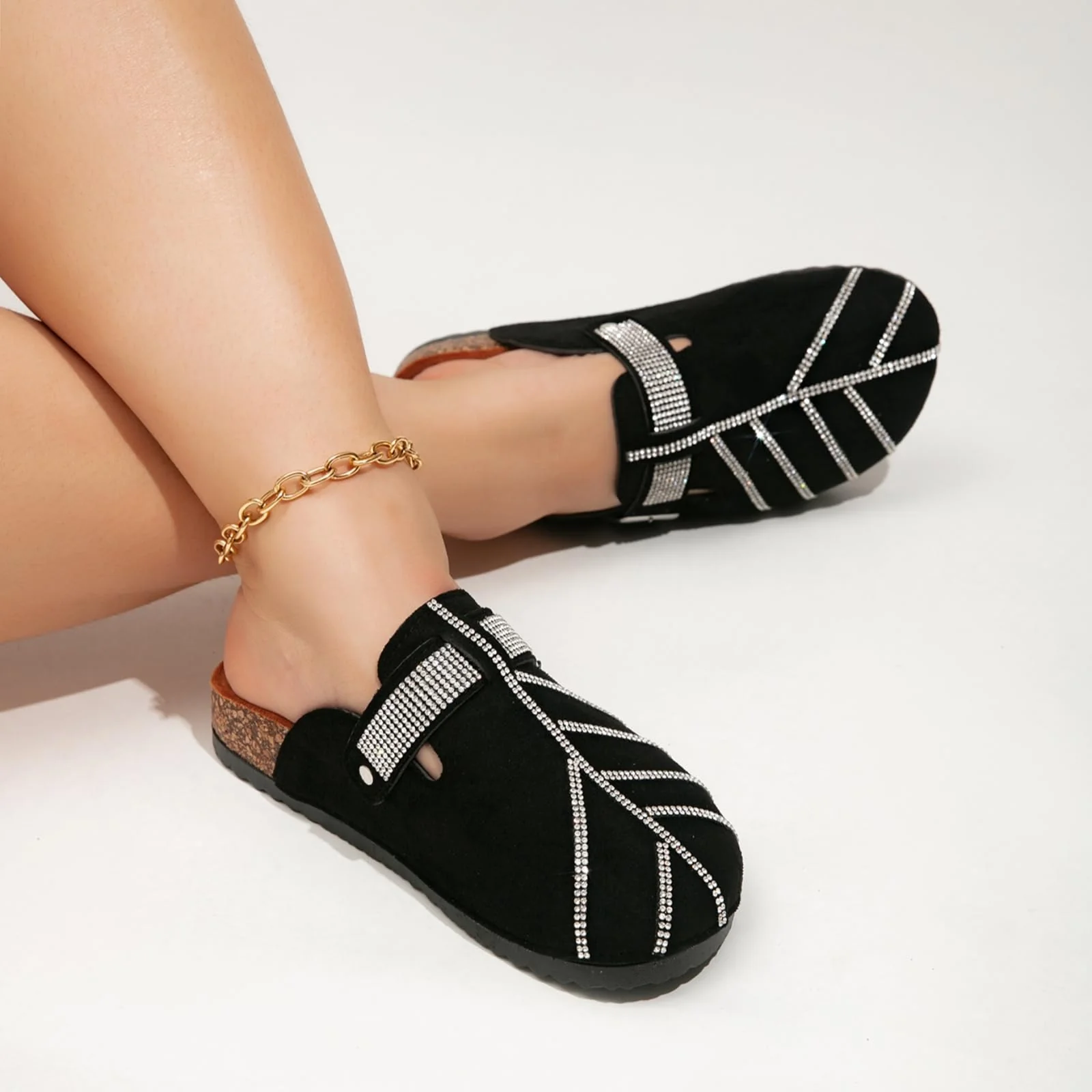 Black Rhinestone Clog photo 4