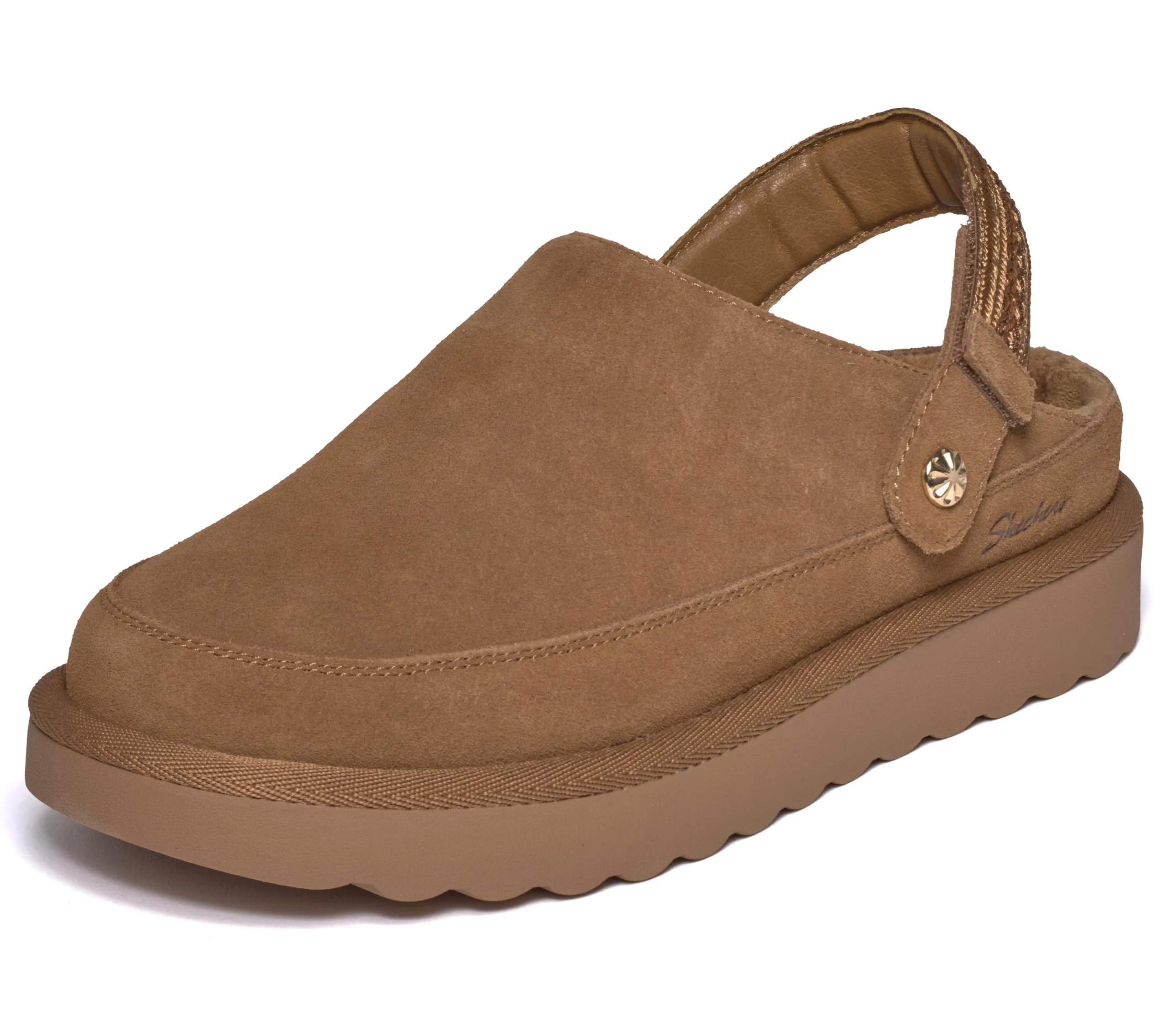 Skechers Brown Suede Slingback Clog