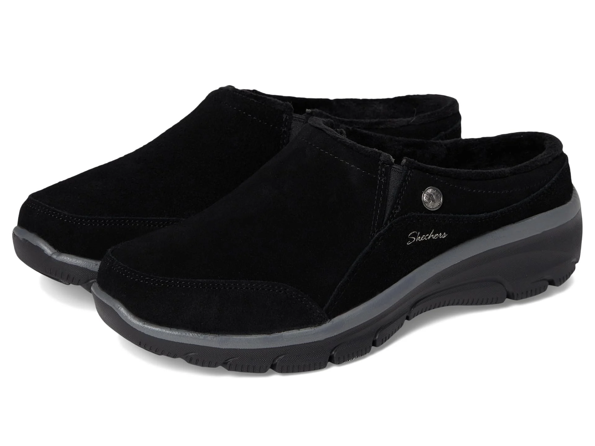 Skechers black slip-on mule