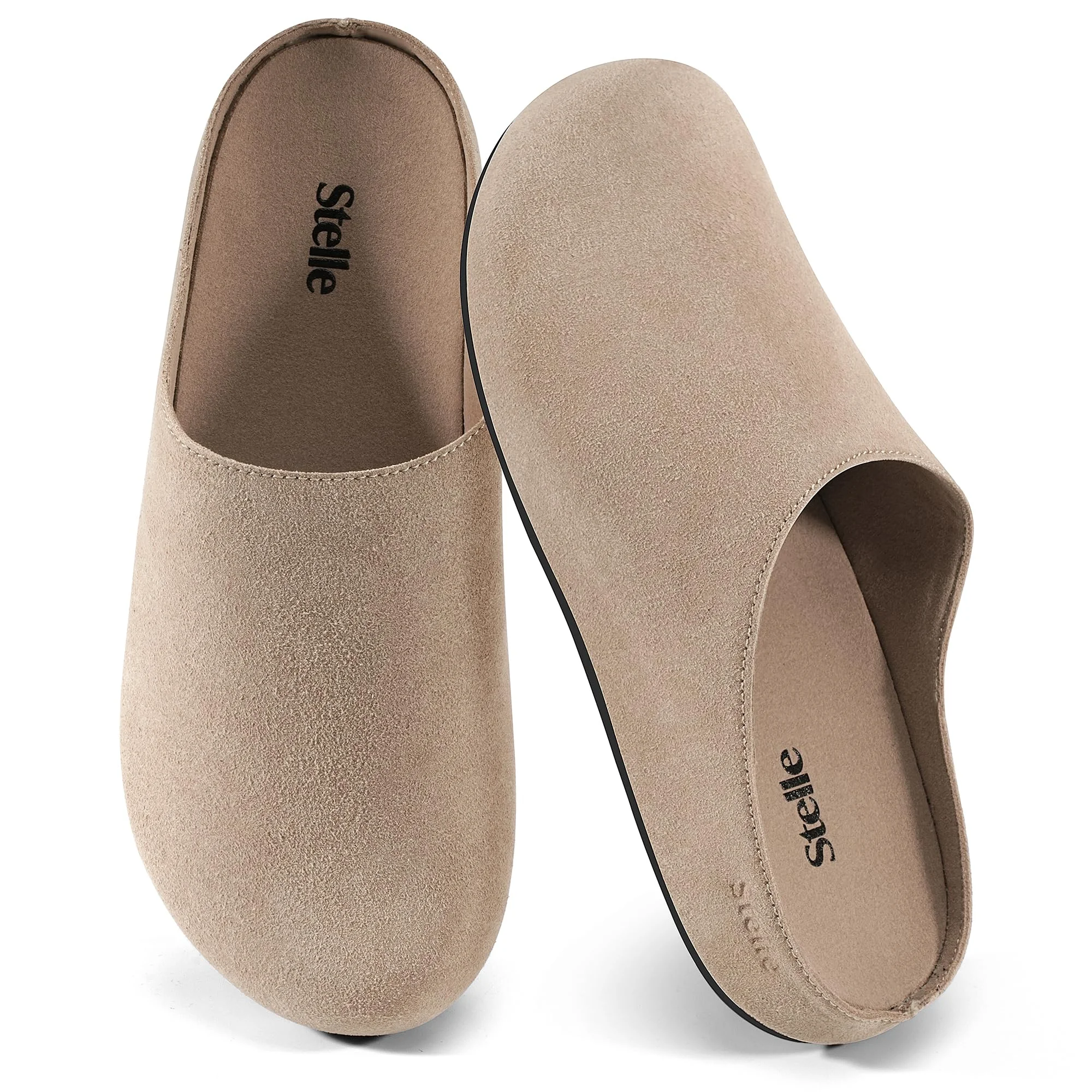 Stelle Beige Suede Clog