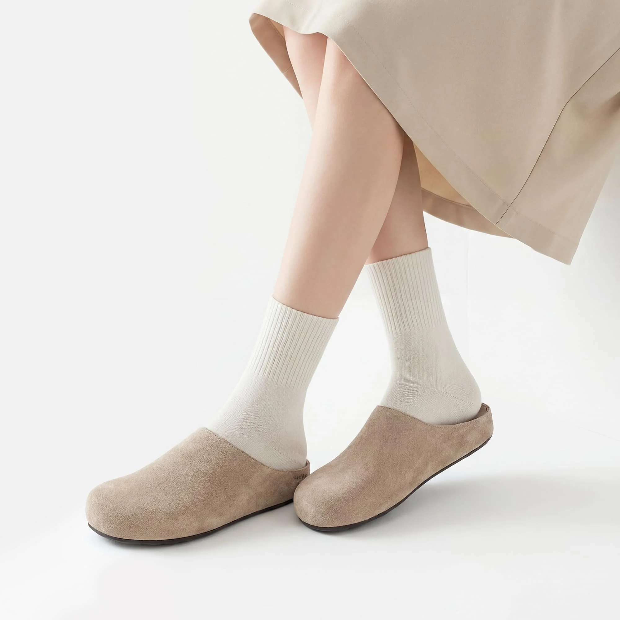 Stelle Beige Suede Clog photo 2